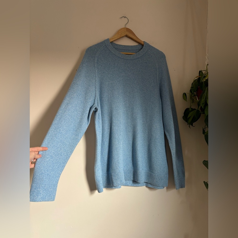 Lululemon Textured Knit Crewneck Sweater in Sky Blue - Picture 3 of 8